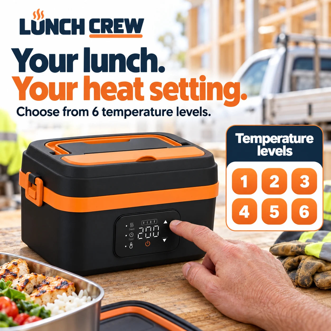 Six selectable heat settings